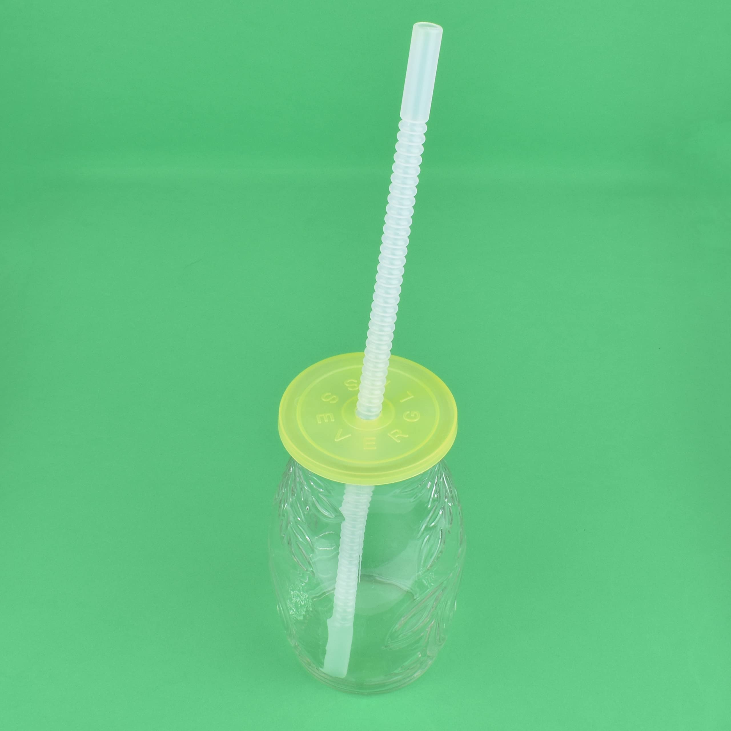 Bendable Straws - 11 inch Long Flexible Straws - Bendy Drinking Straws Reusable - 14 Pack