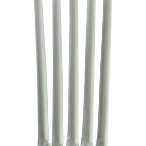 Kingseal Disposable PAPER Drinking Straws, FSC Certified, Paper Wrapped, WHITE, 7.75 Inch Length x 6mm Diameter, Jumbo" Size, Biodegradable, Earth Friendly, Bulk Pack - 400 Count Box