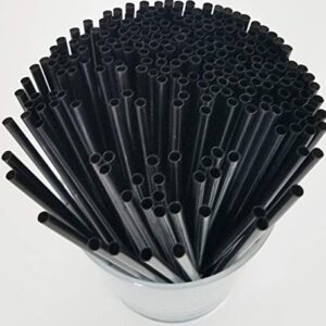 MRMX Brand 1,000ct Black Plastic Sipping Stir Straws for Coffee, Cocktail drinks 5.25" long comes in a Reclosable Poly Zip Lock Bag