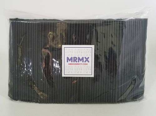 MRMX Brand 1,000ct Black Plastic Sipping Stir Straws for Coffee, Cocktail drinks 5.25" long comes in a Reclosable Poly Zip Lock Bag