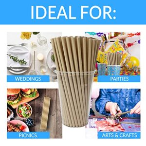 Reli. 400 Pack Paper Straws (Kraft Brown) | Paper Straws for Drinking - Disposable, Biodegradable/Eco-Friendly | Brown Drinking Straws for Crafts, Party Decoration/Supplies, Restaurants, Juice