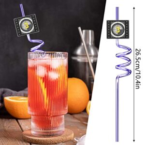 Movie Night Party Favors Movie Night Straws 24pcs Movie Night Party Decorations Supplies Movie Night Plastic Crazy Straws for Hollywood Party, Movie Theme Birthday Party Decorations