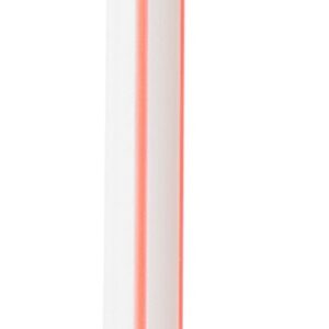 Crystalware Plastic Giant (Jumbo) Straws Individually Wrapped 10-1/4", 300 per Box (Red,White, 8 1/4" 300 Box)