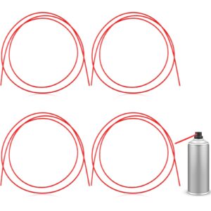spray can replacement straws flexible spray can straws red plastic extension straws, 51.1 inches, 4 count