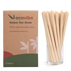 ecovibe straws bamboo straws milkshake straws bamboo straws disposable compostable disposable straw straws for hot drinks paper boba straws bamboo straw drinking bambo straws eco straws（50 pcs)
