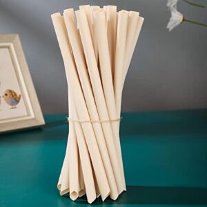 Ecovibe Straws Bamboo Straws Milkshake Straws Bamboo Straws Disposable Compostable Disposable Straw Straws For Hot Drinks Paper Boba Straws Bamboo Straw Drinking Bambo Straws Eco Straws（50 Pcs)