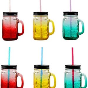 12 Pieces Reusable Plastic Straws Fit for Mason Jars, Tumblers, 9 Inches Glitter Sparkle Unbreakable Drinking Straw with 1 Cleaning Brush, BPA Free and Eco-friendly