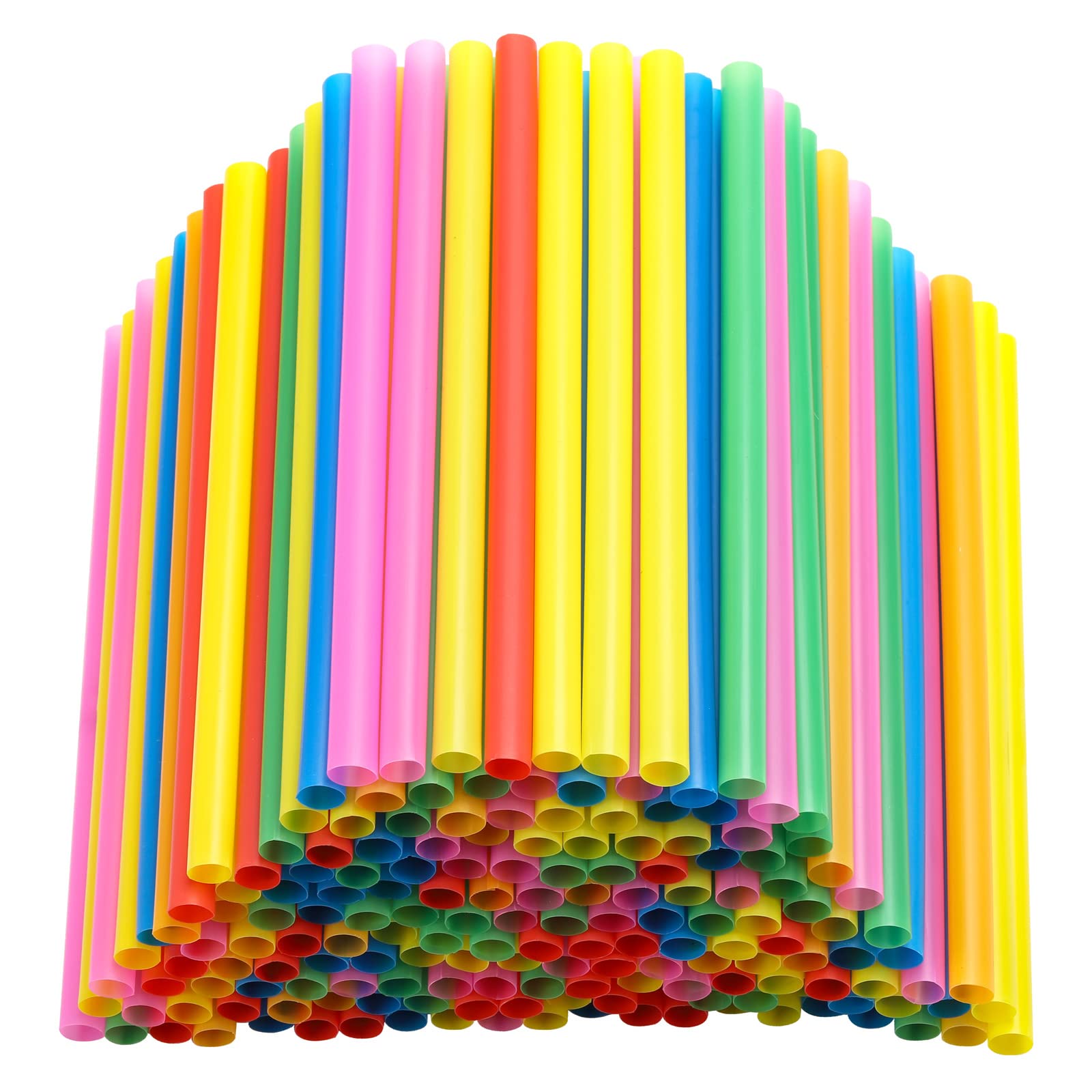 300PCS 8.2" Disposable Plastic Drinking Straws 0.43" Extra Wide Jumbo Smoothie Straws for Bubble Tea Milkshakes Coffee Boba