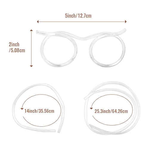 Tenalleys 2 Pcs Silly Novelty Loop Straw Glasses, Fun Loop Eye Straws Reusable Eyeglasses Straw for Parties Birthday, DIY Fun Activities, Kids Party, Annual Meeting