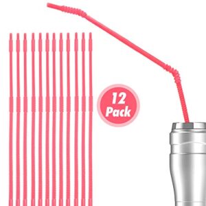 Made in USA Extra Long Reusable Drinking Straws 22 Inches long Ideal for Limited Mobility Situations Dishwasher Safe FDA Grade BPA-Free Material 12 Pieces