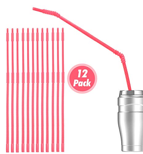 Made in USA Extra Long Reusable Drinking Straws 22 Inches long Ideal for Limited Mobility Situations Dishwasher Safe FDA Grade BPA-Free Material 12 Pieces