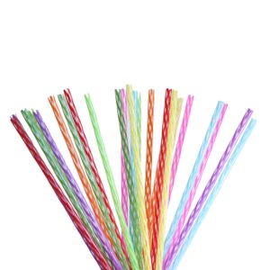 hogg rainbow reusable straws 24 pack - 8in