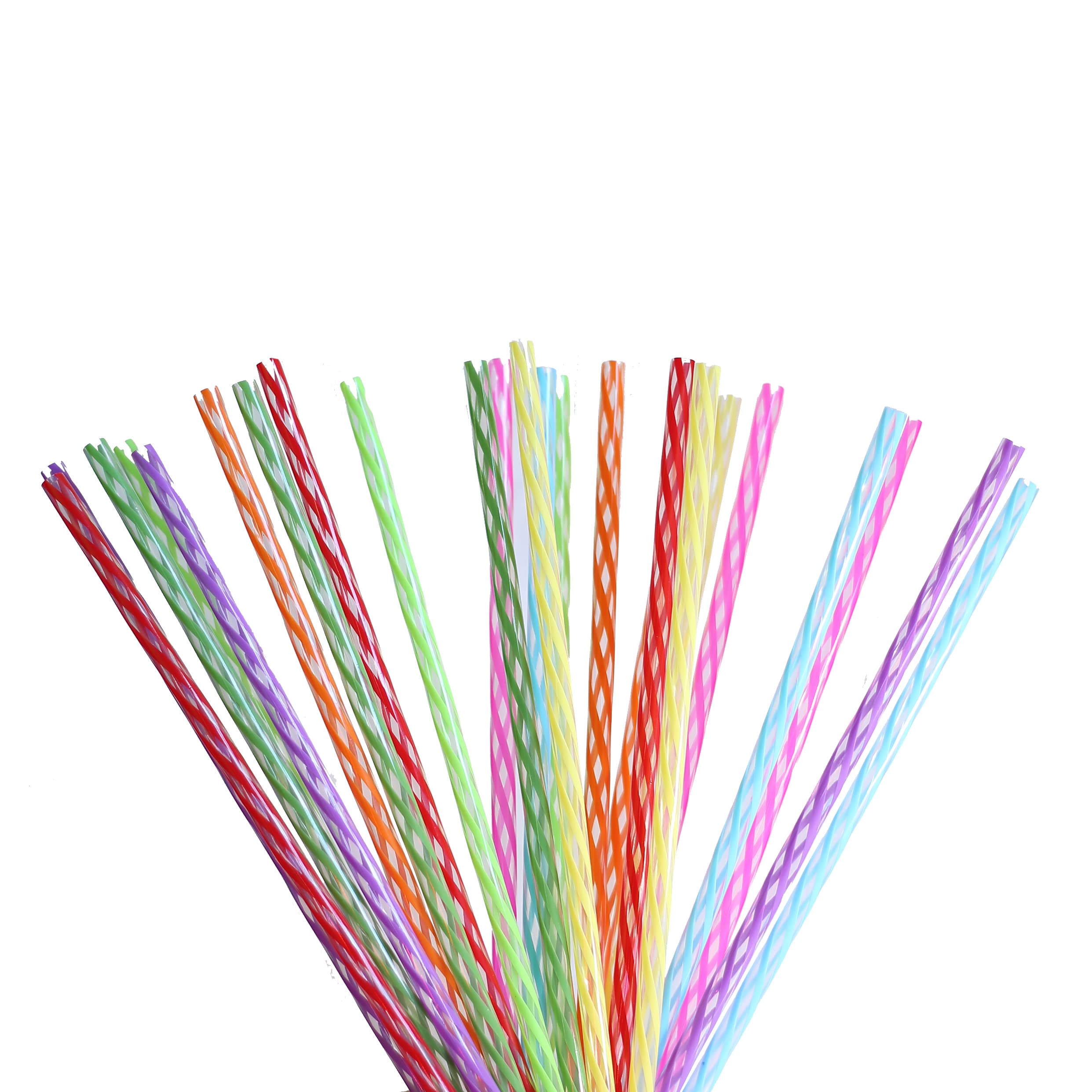 HOGG RAINBOW REUSABLE STRAWS 24 PACK - 8in