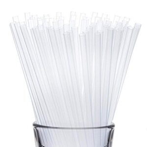 S & L Straw Company - Colored Plastic Drinking Straws - Disposable Kid Friendly, Colorful Party Fun Straws (Clear, 250)