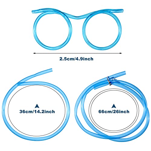 8 Pieces Silly Straw Glasses Eyeglasses Straws Eyeglasses Crazy Fun Loop Straws Novelty Drinking Eyeglasses Straw for Annual Meeting, Fun Parties, Birthday, Assorted Colors