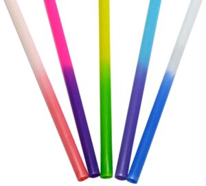 go-2 products ast500mix color-changing heavyweight straw, 9" length, five assorted colors (pack of 500)