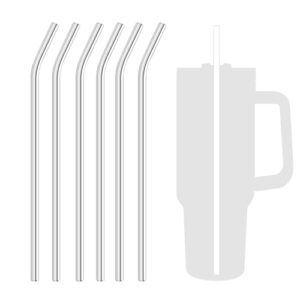 6pcs straw replacement 40 oz for stanley adventure quencher 40oz tumbler, reusable plastic straw for stanley cup 40 oz stanley tumbler accessories