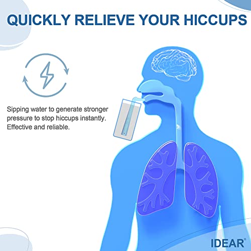 Natural Hiccup Straw, 1 Pack IDEAR Straw to Instantly Stop Hiccups, Especially for Adult, Effective and Easy to Use