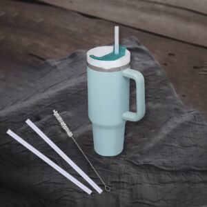 Greant 8 PCS Plastic Replacement Straws compatible with Stanley Quencher Adventure 40oz Tumbler, 12 inch Reusable Straw, Straws compatible with Stanley Cup 30oz, come with 2 Brush (Plastic, 12 inch)