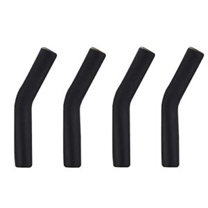 zibtes-4pcs silicone straw tips- food grade rubber metal straws tips covers only fit for 1/3 inch wide(8mm outdiameter) stainless steel straw-black