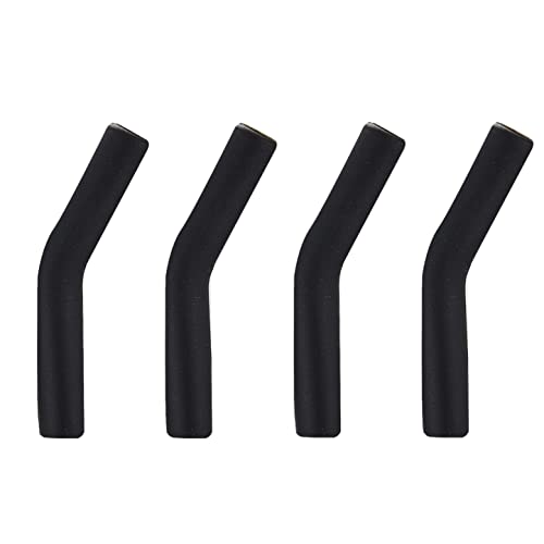 Zibtes-4PCS Silicone Straw Tips- Food Grade Rubber Metal Straws Tips Covers Only Fit for 1/3 Inch Wide(8MM Outdiameter) Stainless Steel Straw-Black