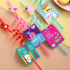 Reusable Flamingo Straws for Birthday Party Supplies | Party Favors,Luau Hawaiian Pool Party with 2 Cleaning Brush (24+2)