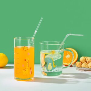 [300 Pack] Individually Wrapped Disposable Plastic Flexible Drinking Straws Clear Bendy Straws BPA Free - 8.25" x 0.23"