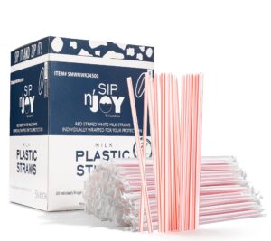 [500] cocktail plastic straws stirrers, individually wrapped (paper wrapped), these are 5.75" bpa free disposable colored cocktail/coffee stir sticks