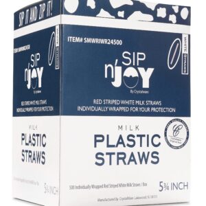 [500] Cocktail Plastic Straws Stirrers, Individually Wrapped (Paper Wrapped), These are 5.75" BPA Free Disposable Colored Cocktail/Coffee Stir Sticks