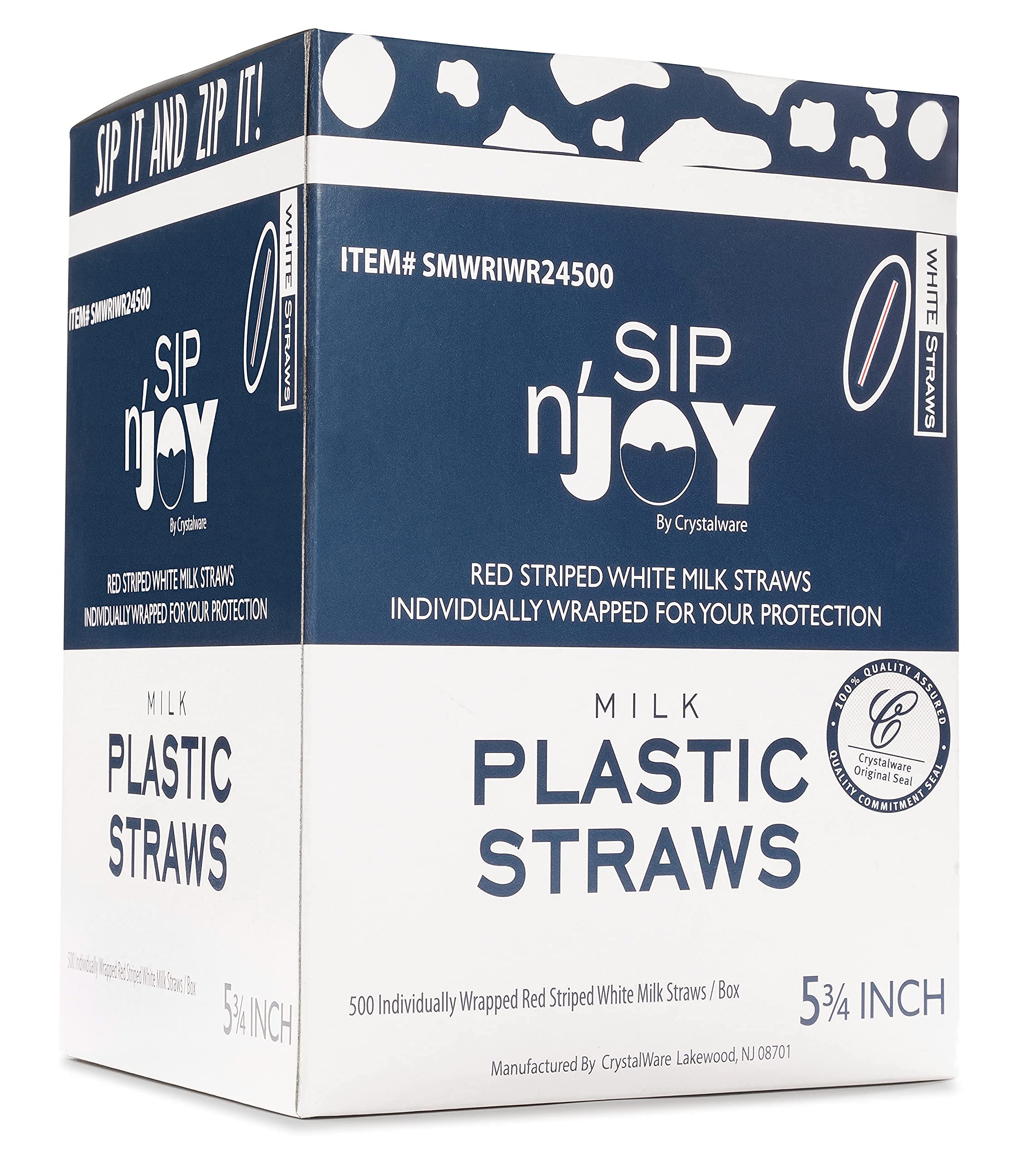 [500] Cocktail Plastic Straws Stirrers, Individually Wrapped (Paper Wrapped), These are 5.75" BPA Free Disposable Colored Cocktail/Coffee Stir Sticks