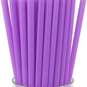 Made in USA Pack of 250 Jumbo Purple (10" X 0.28") Individually Wrapped Plastic Smoothie Drinking Straws (Non-toxic, BPA-free)