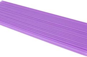 Made in USA Pack of 250 Jumbo Purple (10" X 0.28") Individually Wrapped Plastic Smoothie Drinking Straws (Non-toxic, BPA-free)