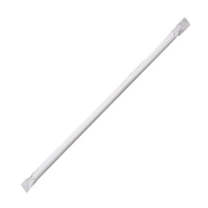 karat c9095 10.25" jumbo straws (5mm diameter), paper-wrapped,clear (case of 2000)