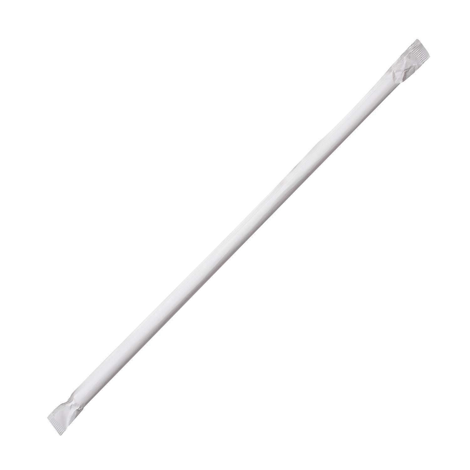 Karat C9095 10.25" Jumbo Straws (5mm Diameter), Paper-Wrapped,Clear (Case of 2000)