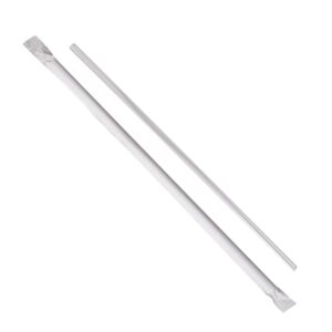 Karat C9095 10.25" Jumbo Straws (5mm Diameter), Paper-Wrapped,Clear (Case of 2000)