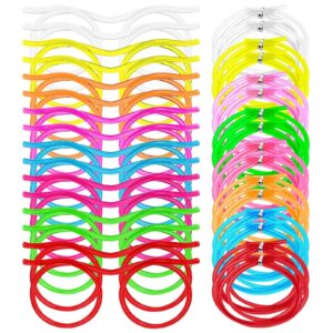 16 pieces silly straw glasses for adults crazy straws glasses for kids drink, novelty fun loop drinking eyeglasses straw for birthday fun parties annual meeting assorted (8 colors)
