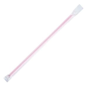 karat 9'' giant straws (8mm) paper wrapped - red - 2,500 ct