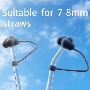 Silicone Straw Cover 6Pcs Straw Covers Cap Straw Tips Cover Straw Covers for 7mm-8mm Reusable Straws Cloud Shape Straw Protector, Reusable Straw Tips Lids for Straws (Cloud, 7mm-8mm)