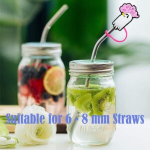 10Pcs Straw Tips Cover Fun And Quirky Straw Covers Cap for Reusable Straws Unique and interesting Shape Straw Protector 2D Style 23