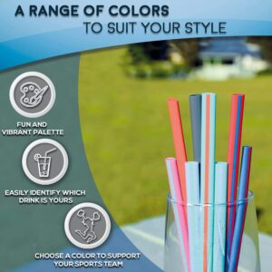 HotSips SingleSips Reusable Drinking Straw with Petite Travel Case, Made in USA, Medium 8-20 Cold or Hot, Coffee, Tea, Water Perfect On-The-Go Portability Dishwasher Safe BPA Free Food Grade