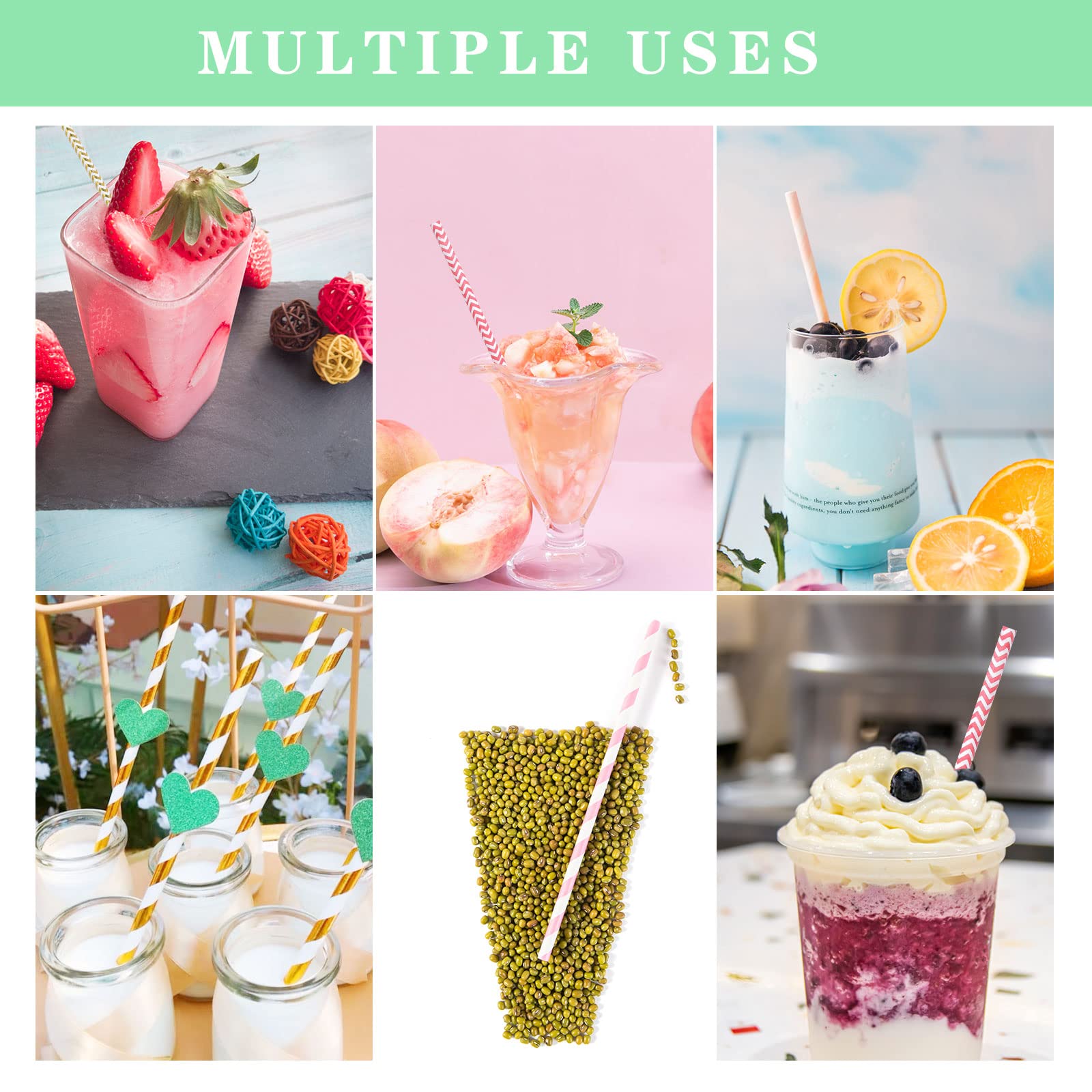 200Pcs Jumbo Straws,Assorted Colors Smoothie Straws Disposable,Wide-mouthed Boba Straw, Large Bubble Tea Straw Extra Long,Plastic Wide Straws for Milkshakes,Beer,Frozen Drinks,Party Supplies