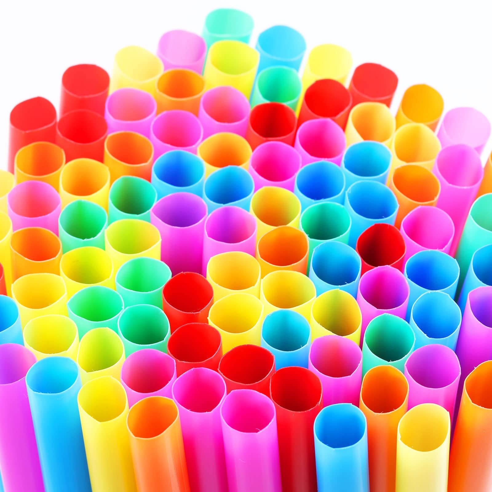 200Pcs Jumbo Straws,Assorted Colors Smoothie Straws Disposable,Wide-mouthed Boba Straw, Large Bubble Tea Straw Extra Long,Plastic Wide Straws for Milkshakes,Beer,Frozen Drinks,Party Supplies