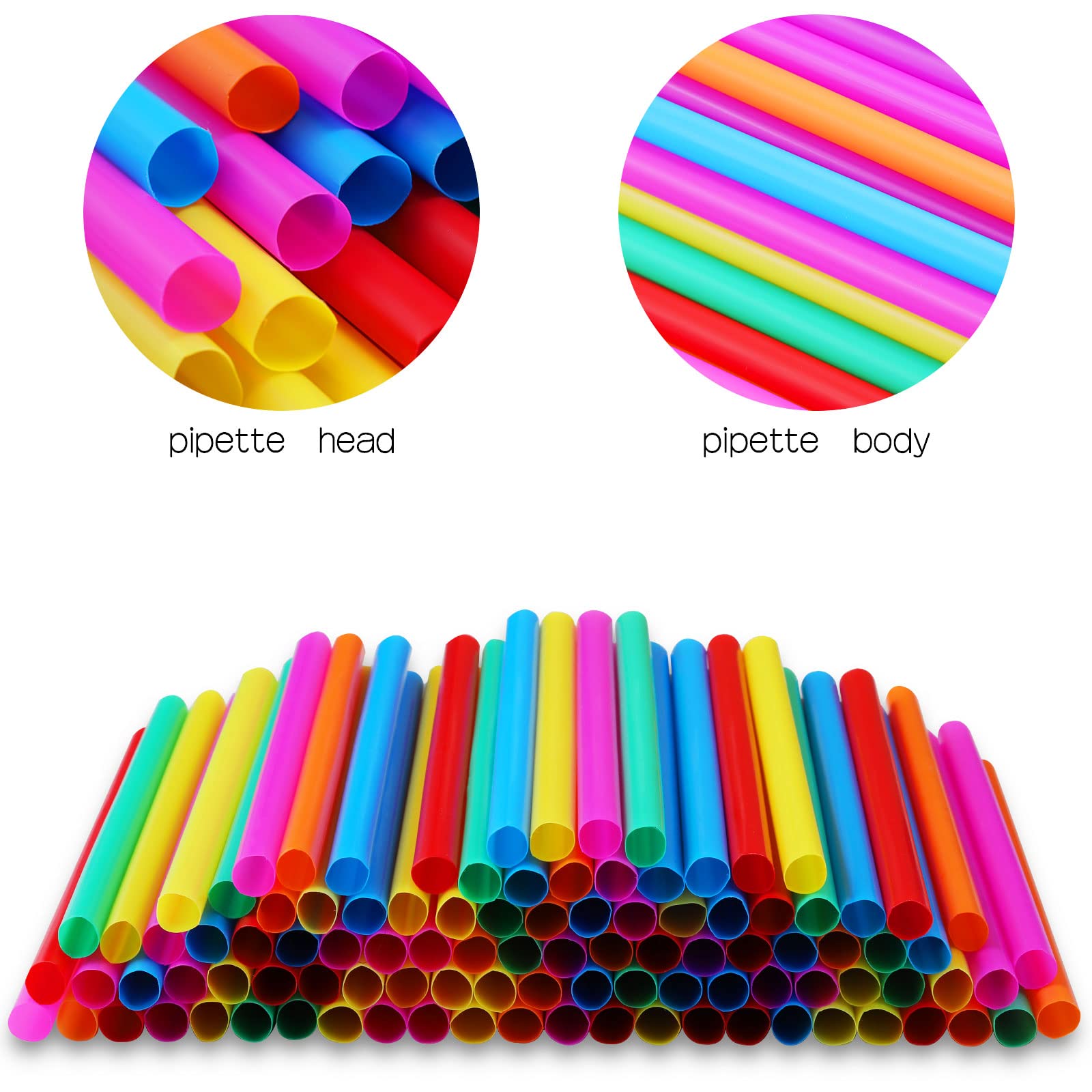 200Pcs Jumbo Straws,Assorted Colors Smoothie Straws Disposable,Wide-mouthed Boba Straw, Large Bubble Tea Straw Extra Long,Plastic Wide Straws for Milkshakes,Beer,Frozen Drinks,Party Supplies
