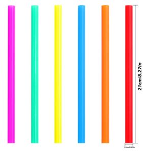 200Pcs Jumbo Straws,Assorted Colors Smoothie Straws Disposable,Wide-mouthed Boba Straw, Large Bubble Tea Straw Extra Long,Plastic Wide Straws for Milkshakes,Beer,Frozen Drinks,Party Supplies