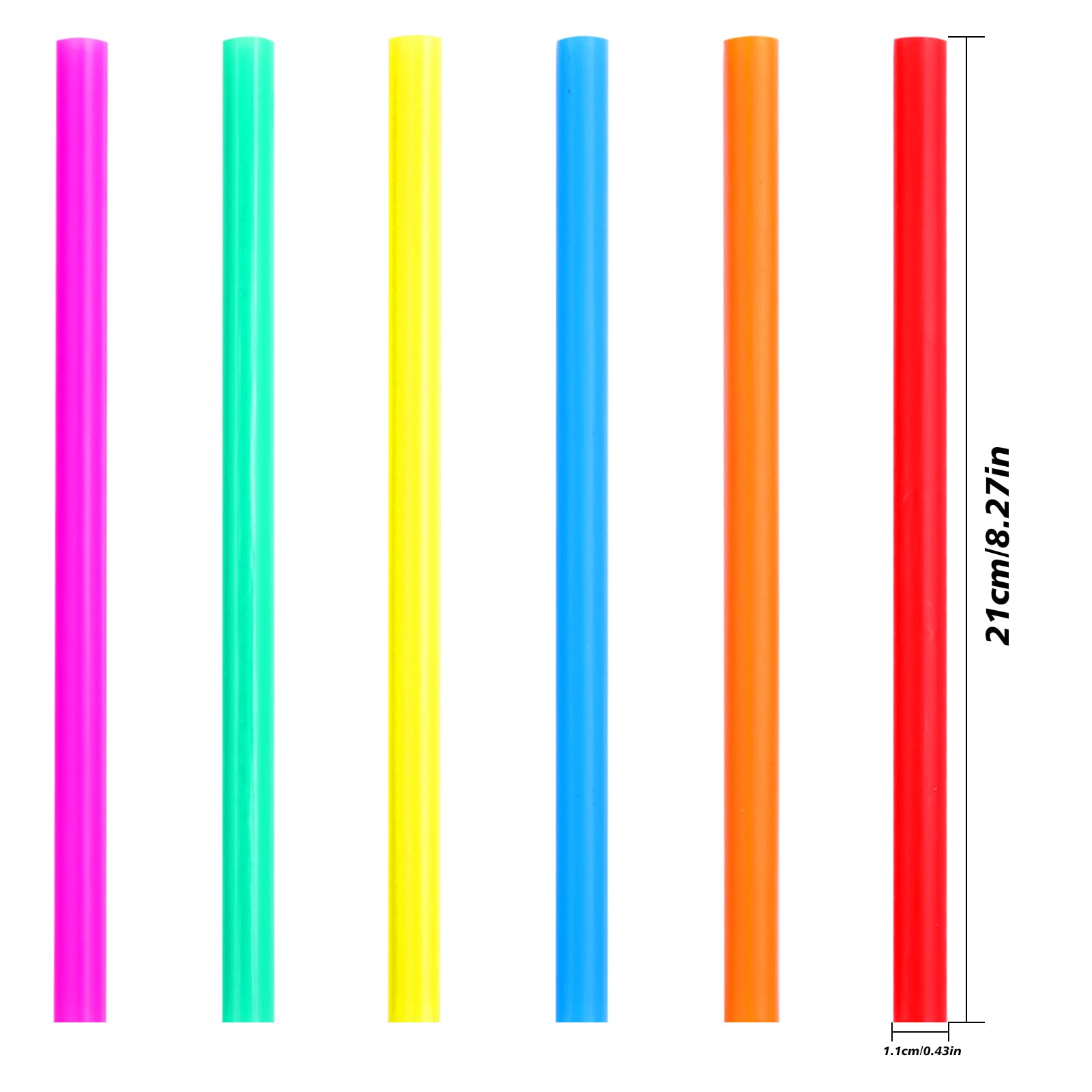 200Pcs Jumbo Straws,Assorted Colors Smoothie Straws Disposable,Wide-mouthed Boba Straw, Large Bubble Tea Straw Extra Long,Plastic Wide Straws for Milkshakes,Beer,Frozen Drinks,Party Supplies