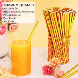 100 Pack Red Paper Straws,Biodegradable Red Straws,Disposable Paper Drinking Straws,Cake Pop Sticks,Foil Paper Straws for Birthday Bridal/Baby Shower Wedding Party Supplies Decorations