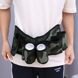 Happyyami Outdoor Beer Carrier Soda Can Holder Belt E Scooter Accessories Fanny Sashes Inline Skate Display Fun Beer Accessory Metal Cups for Drinking Portable Travel Picnic Bag