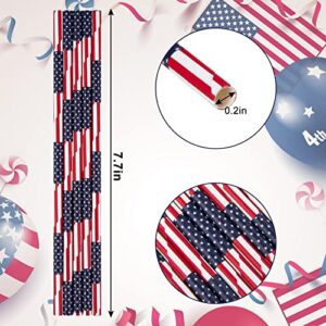 AnyDesign 200Pcs Independence Day Straws American Flag Theme Paper Straws Red Blue White Star Biodegradable Straws for 4th of July Memorial Day USA Themed Party Celebrations Super Bowl Patriotic Party