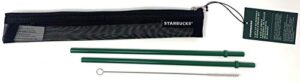 starbucks venti (24 fl oz) cold cup two reusable straws and brush set with mesh bag