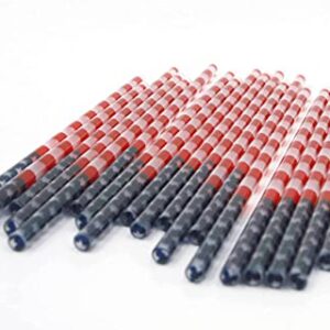 Lithos Outfitters, Old Glory Straws 20-Pack Red White Blue American Flag Reusable BPA-Free Plastic Drinking Straws